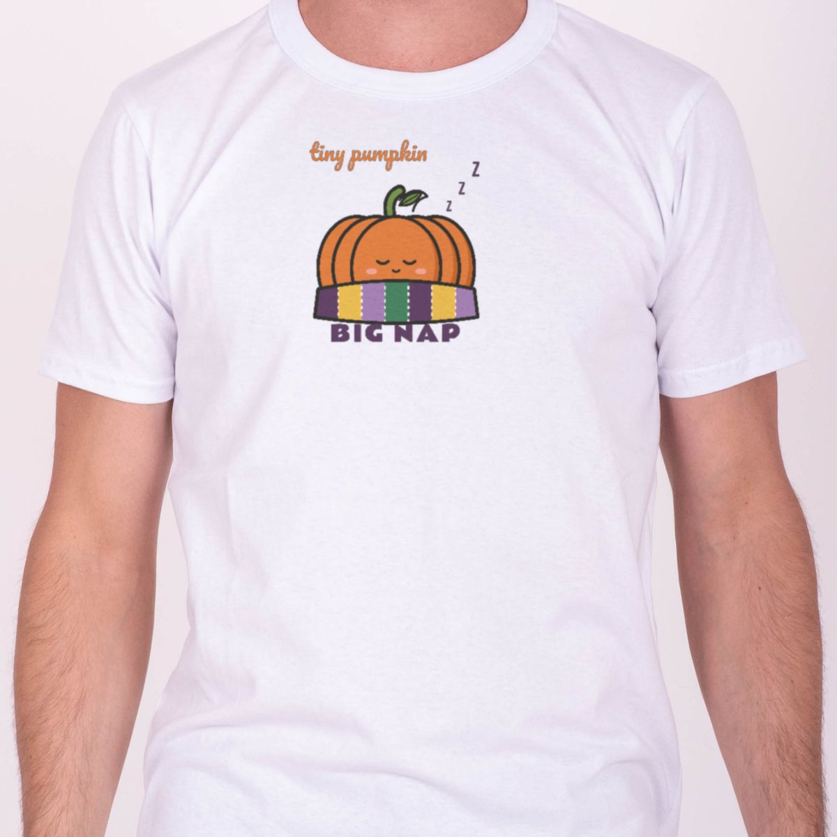 Tiny Pumpkin, Big Nap Tee in white
