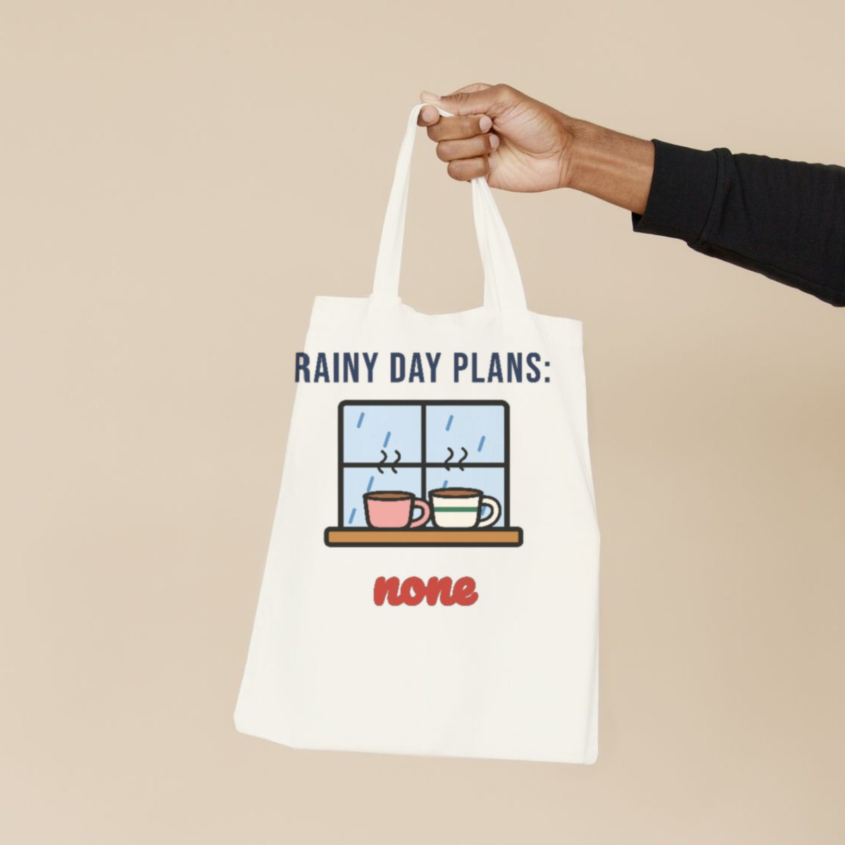 Rainy Day Plans: None Tote Bag in natural