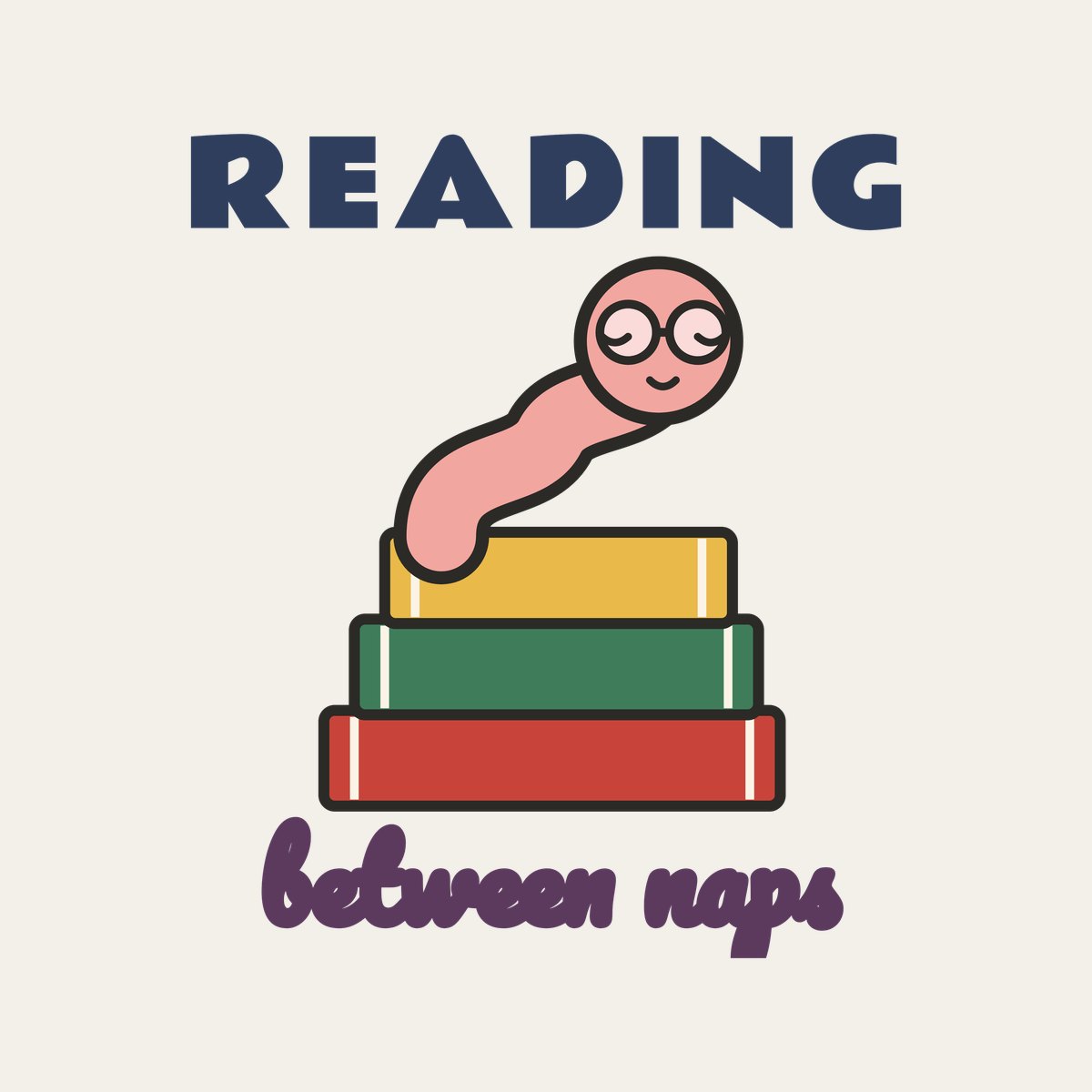 Reading Between Naps design, close up
