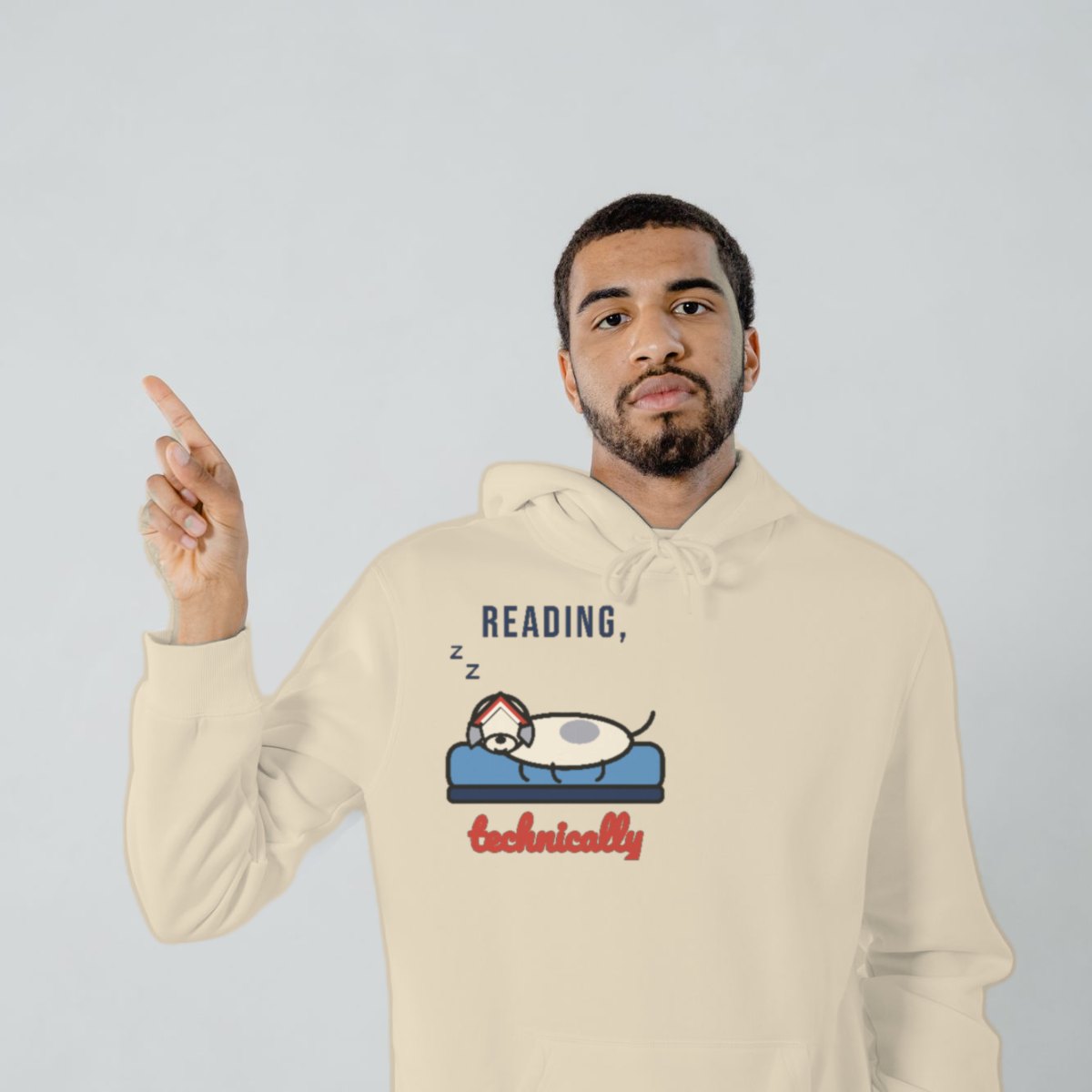 Reading, Technically Hoodie in sand
