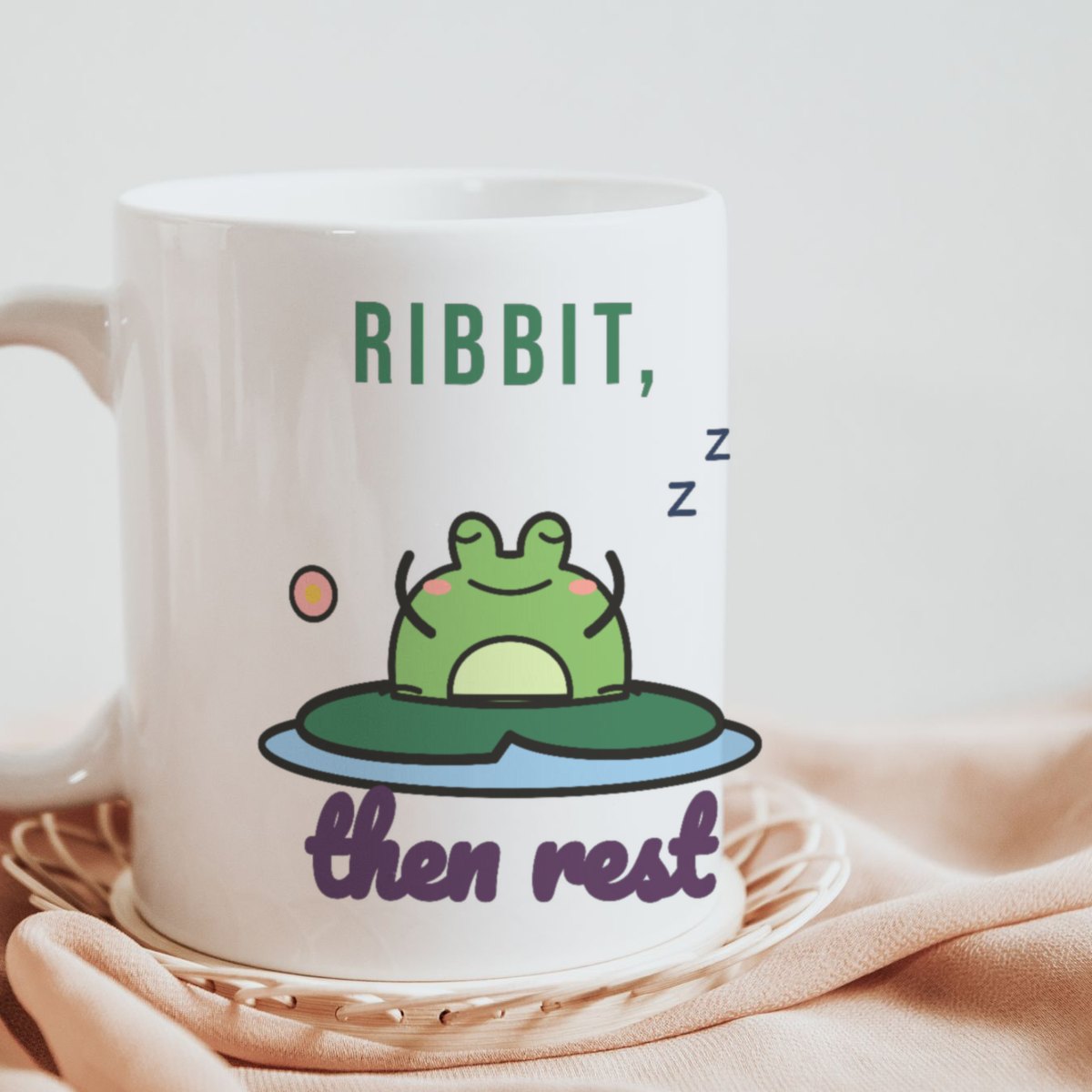 Ribbit, Then Rest Mug in white