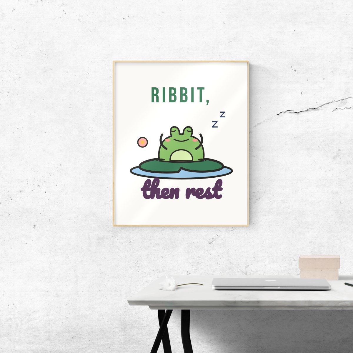 Ribbit, Then Rest Art Print, photo 2