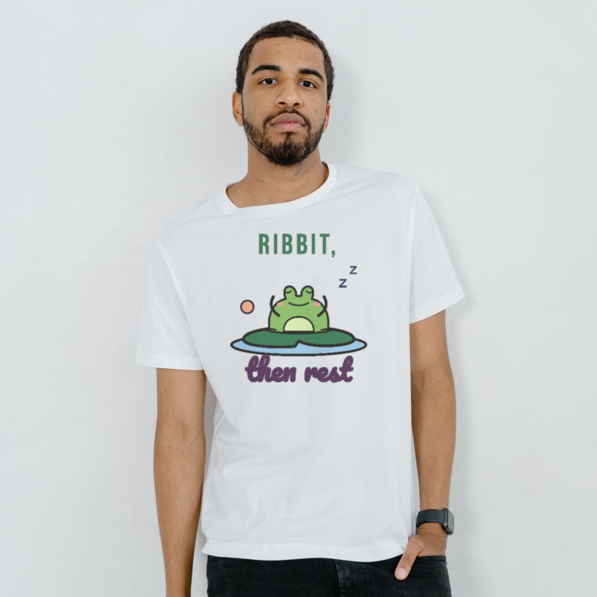 Ribbit, Then Rest Tee in white