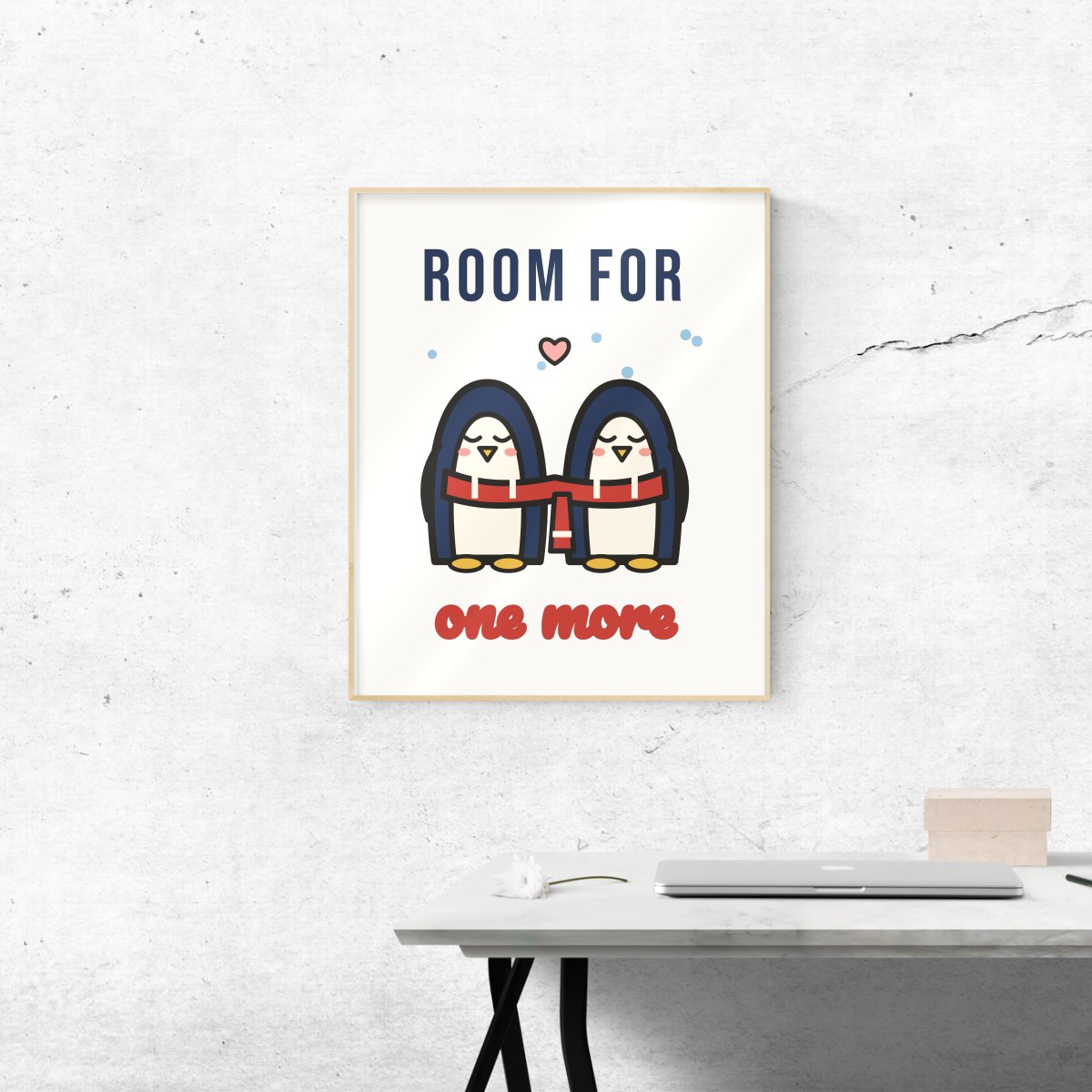 Room for One More Art Print in matte white