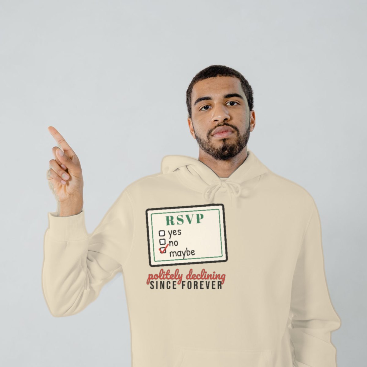 RSVP: Maybe Next Year Hoodie in sand