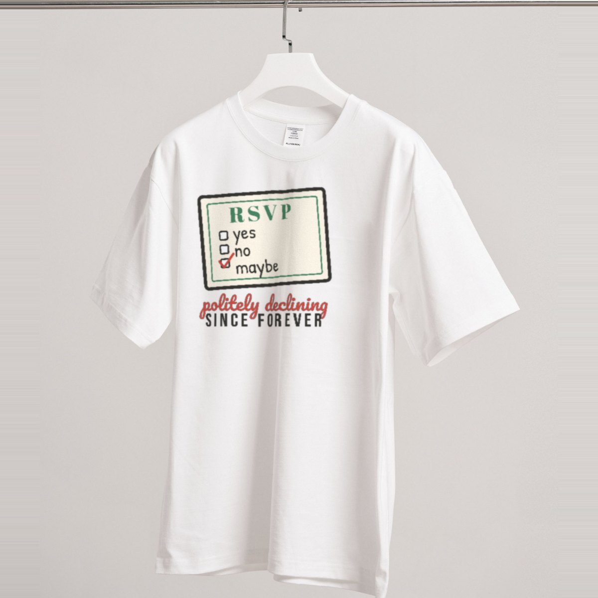 RSVP: Maybe Next Year Tee in white