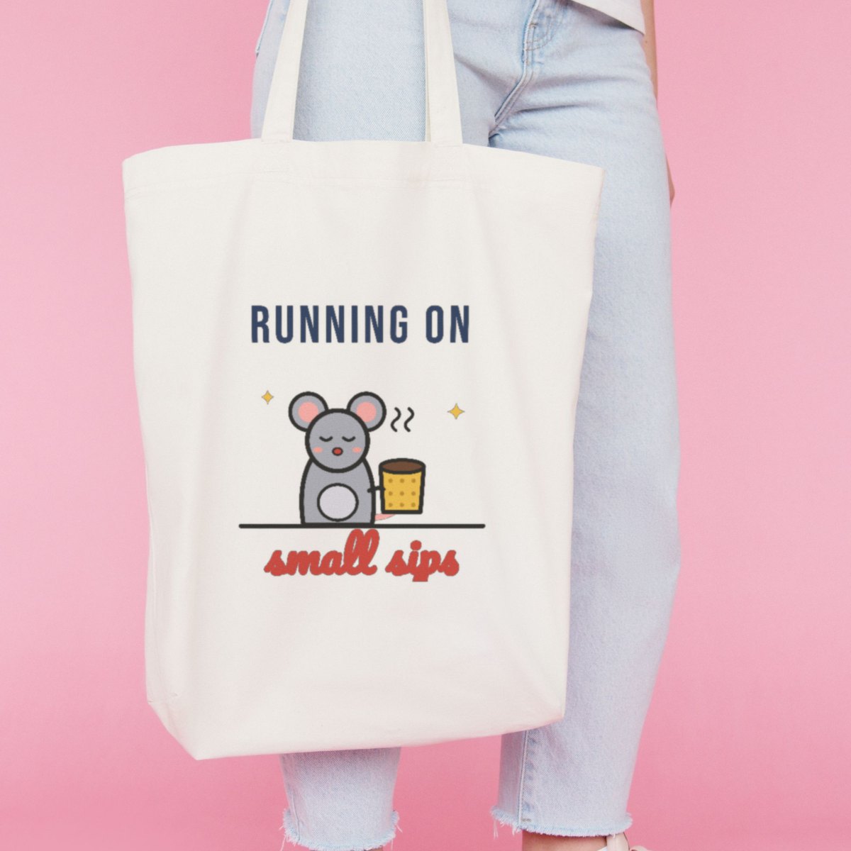 Running on Small Sips Tote Bag, photo 3