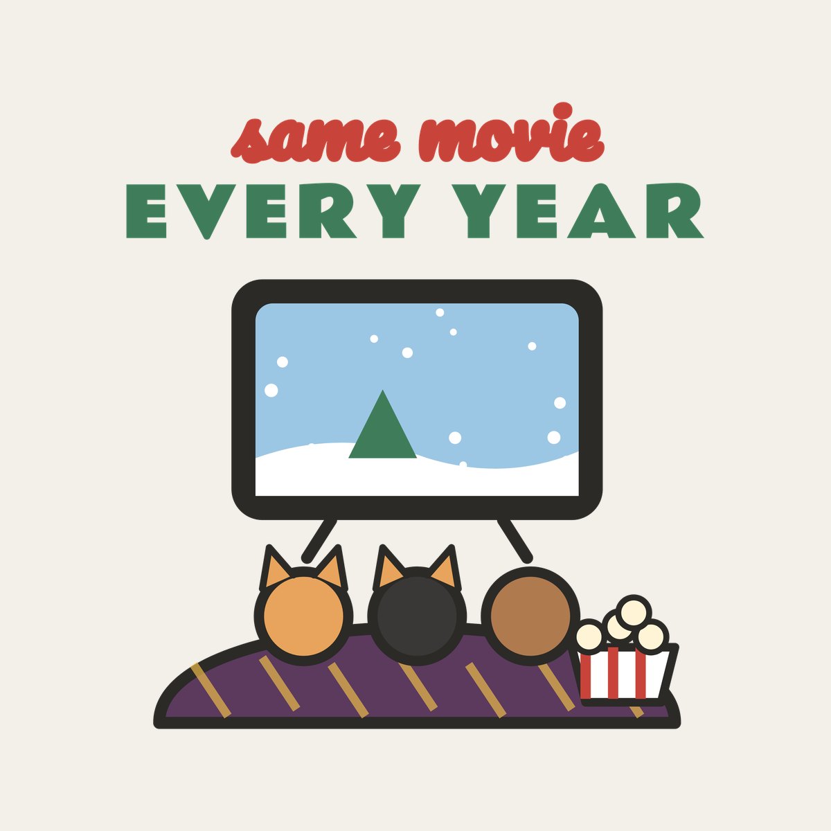Same Movie Every Year design, close up