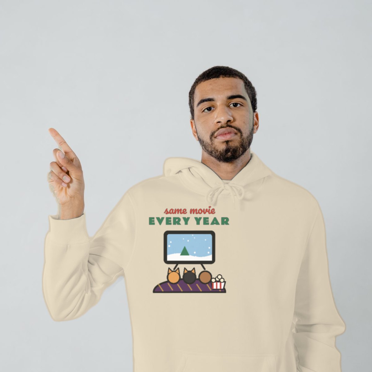 Same Movie Every Year Hoodie in sand