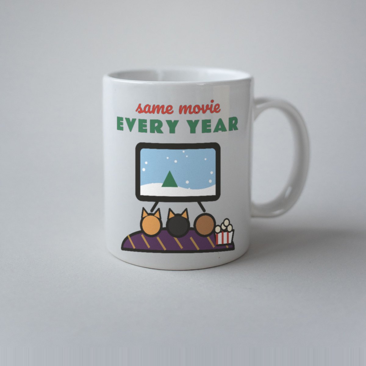 Same Movie Every Year Mug in white