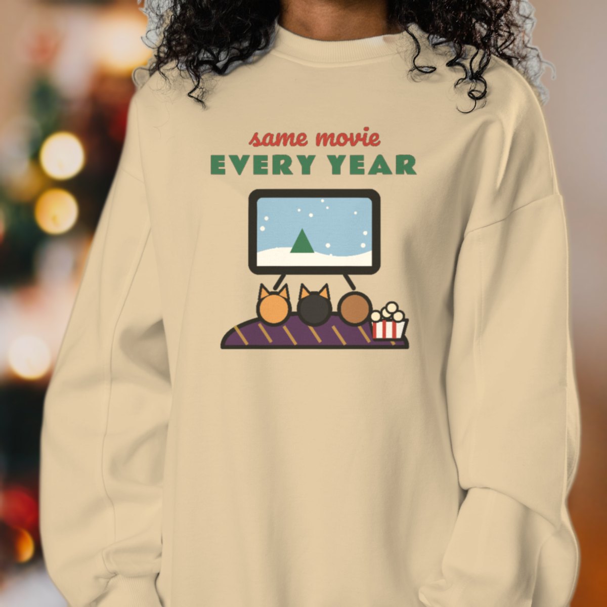 Same Movie Every Year Sweatshirt in sand
