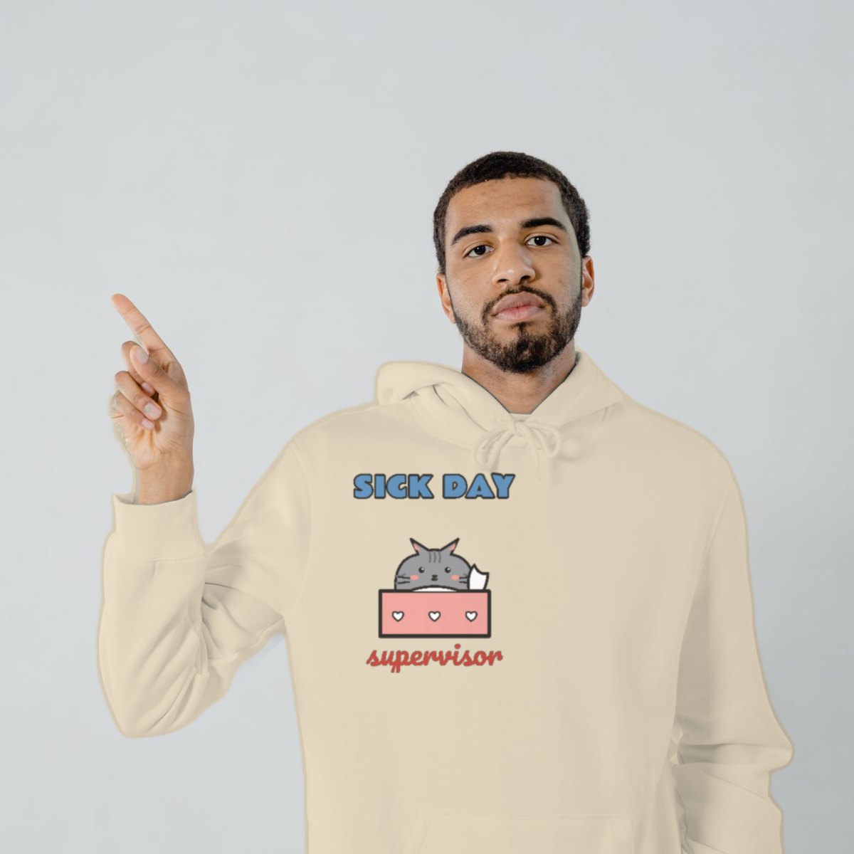 Sick Day Supervisor Hoodie in sand