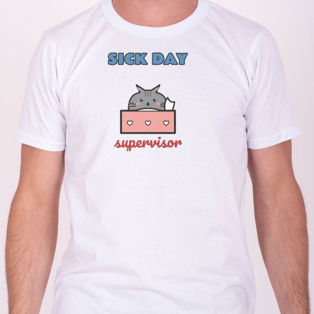 Sick Day Supervisor Tee in white