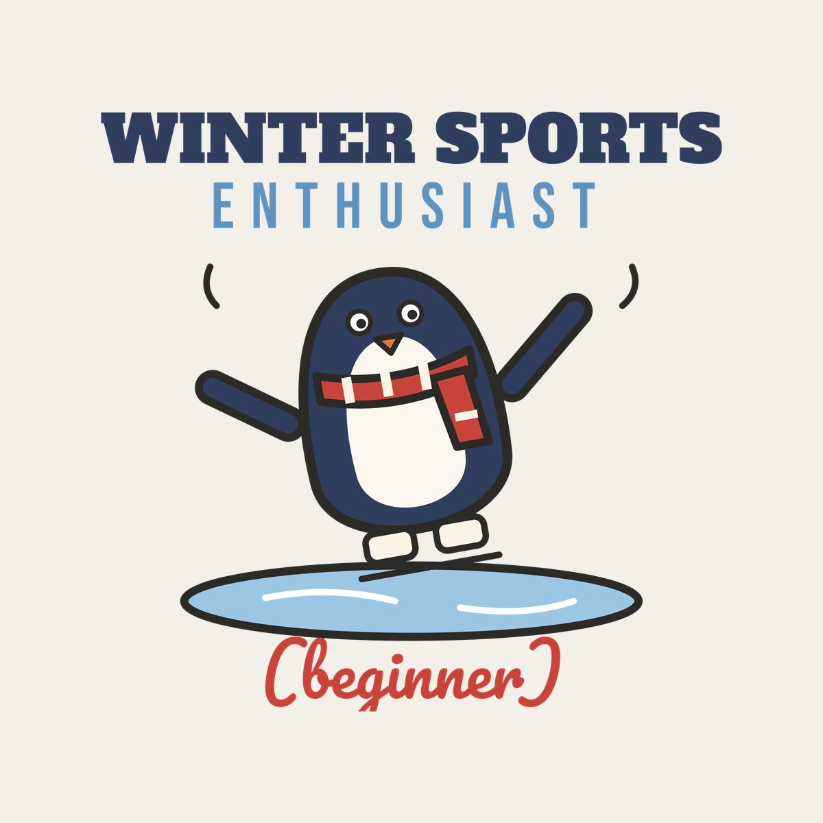 Winter Sports Enthusiast (Beginner) design, close up