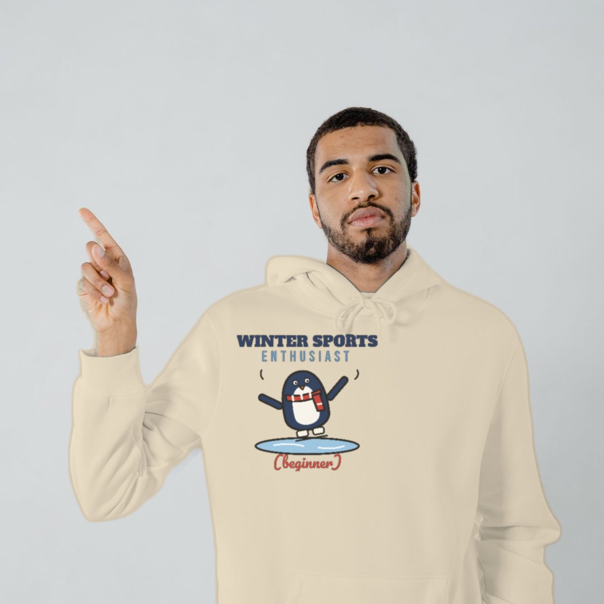 Winter Sports Enthusiast (Beginner) Hoodie in sand