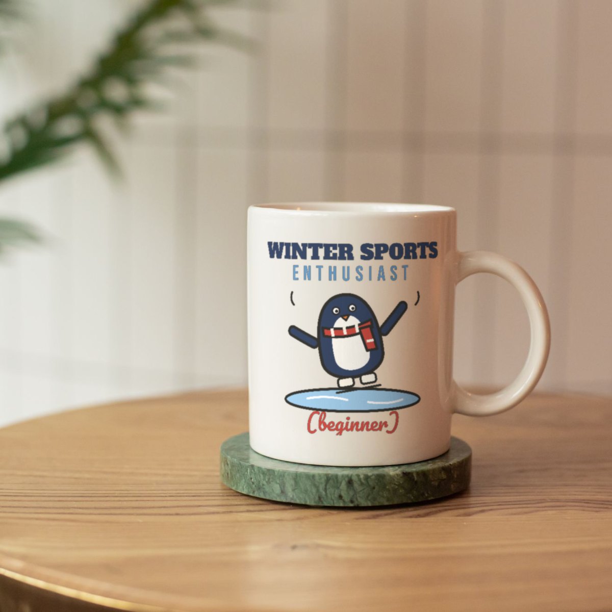 Winter Sports Enthusiast (Beginner) Mug in white
