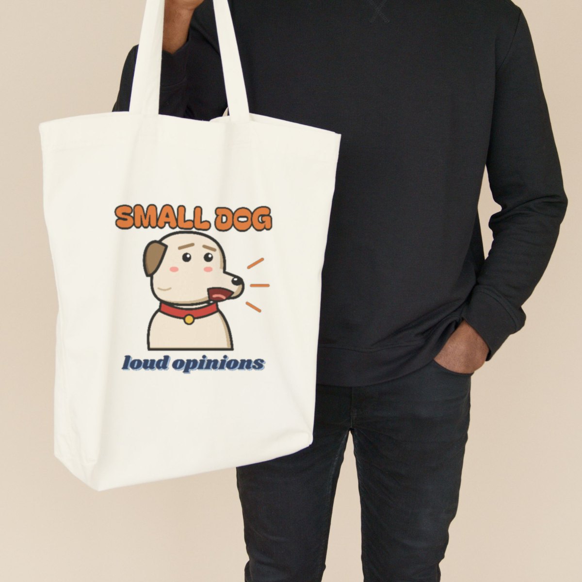 Small Dog, Loud Opinions Tote Bag, photo 3