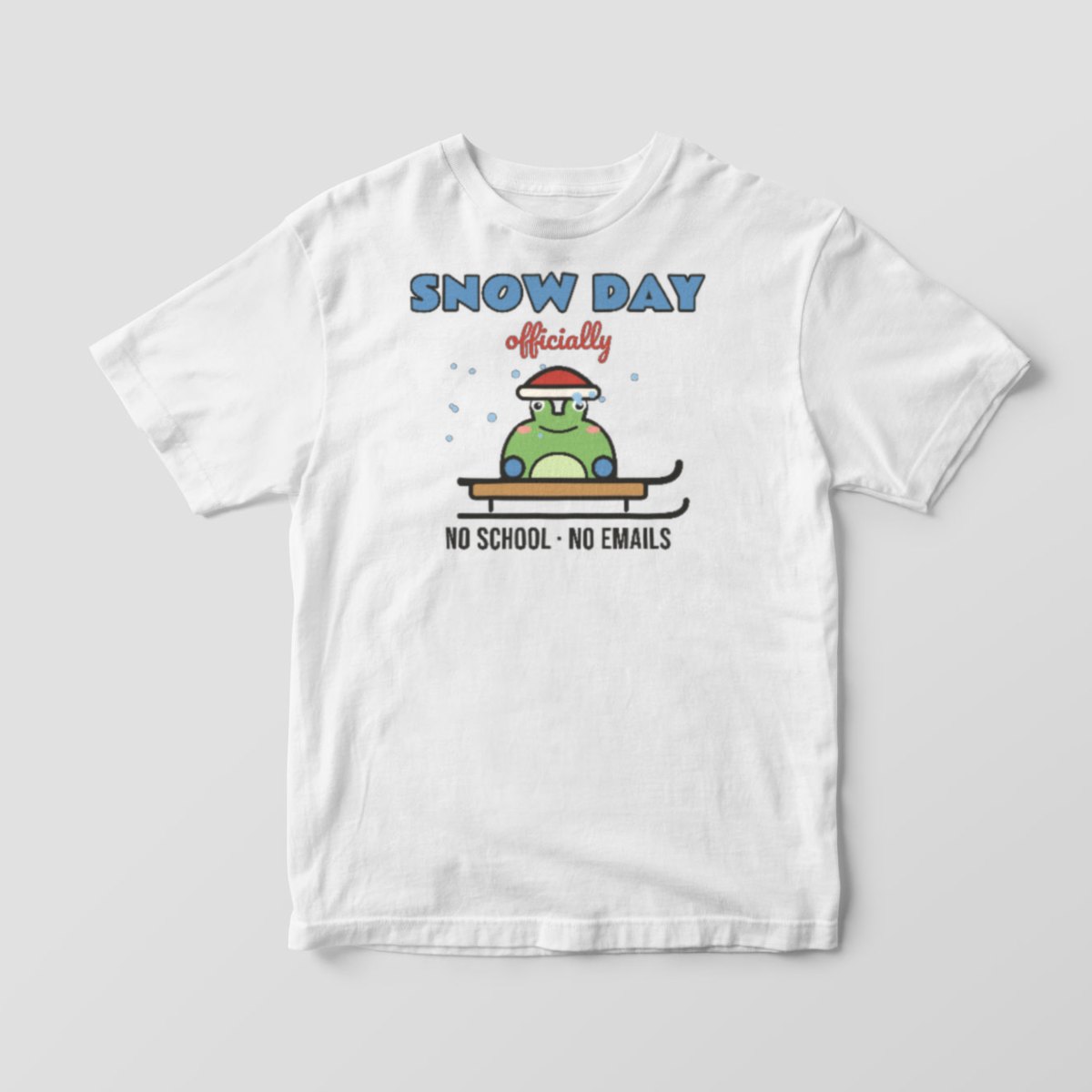 Snow Day, Officially Tee in white
