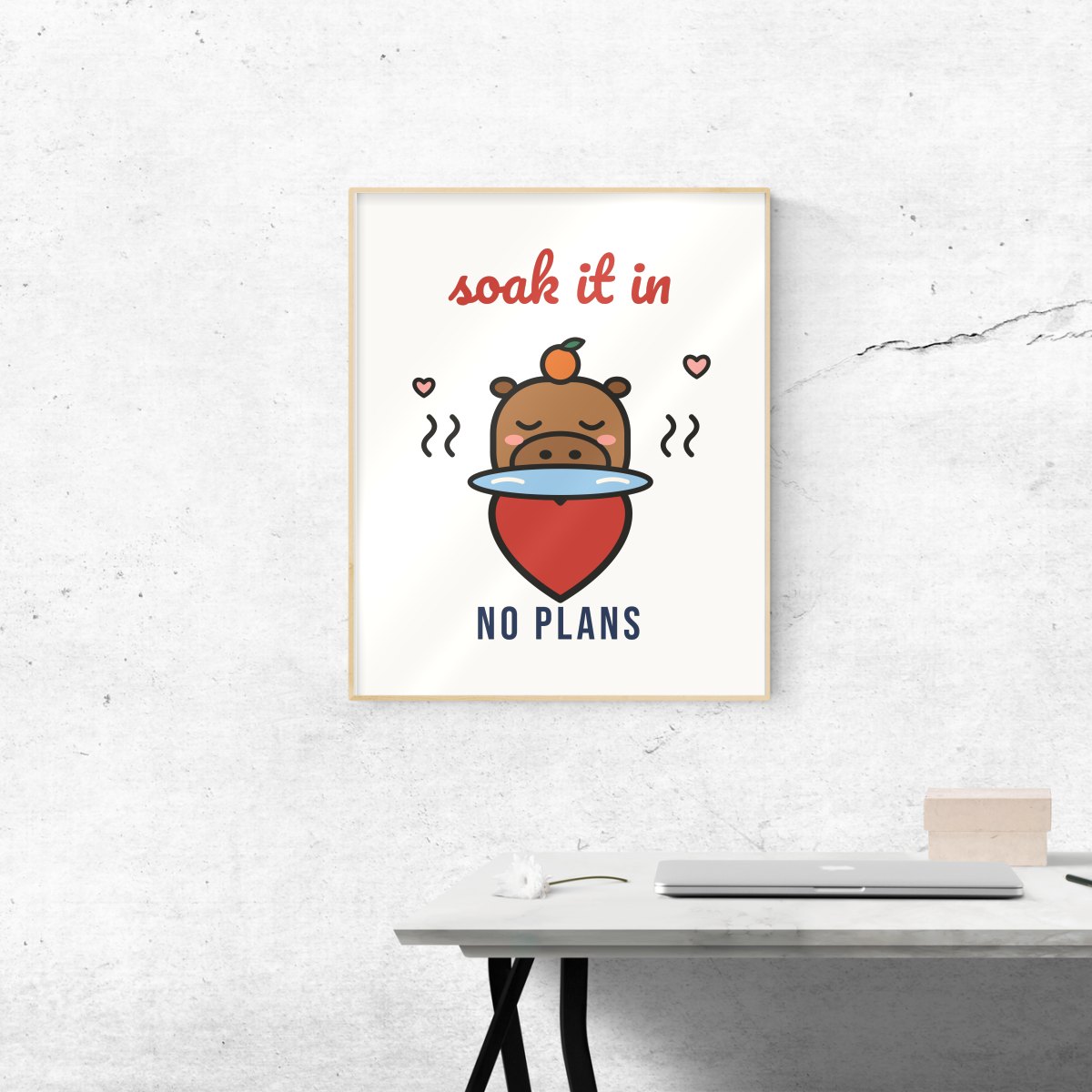 Soak It In Art Print in matte white
