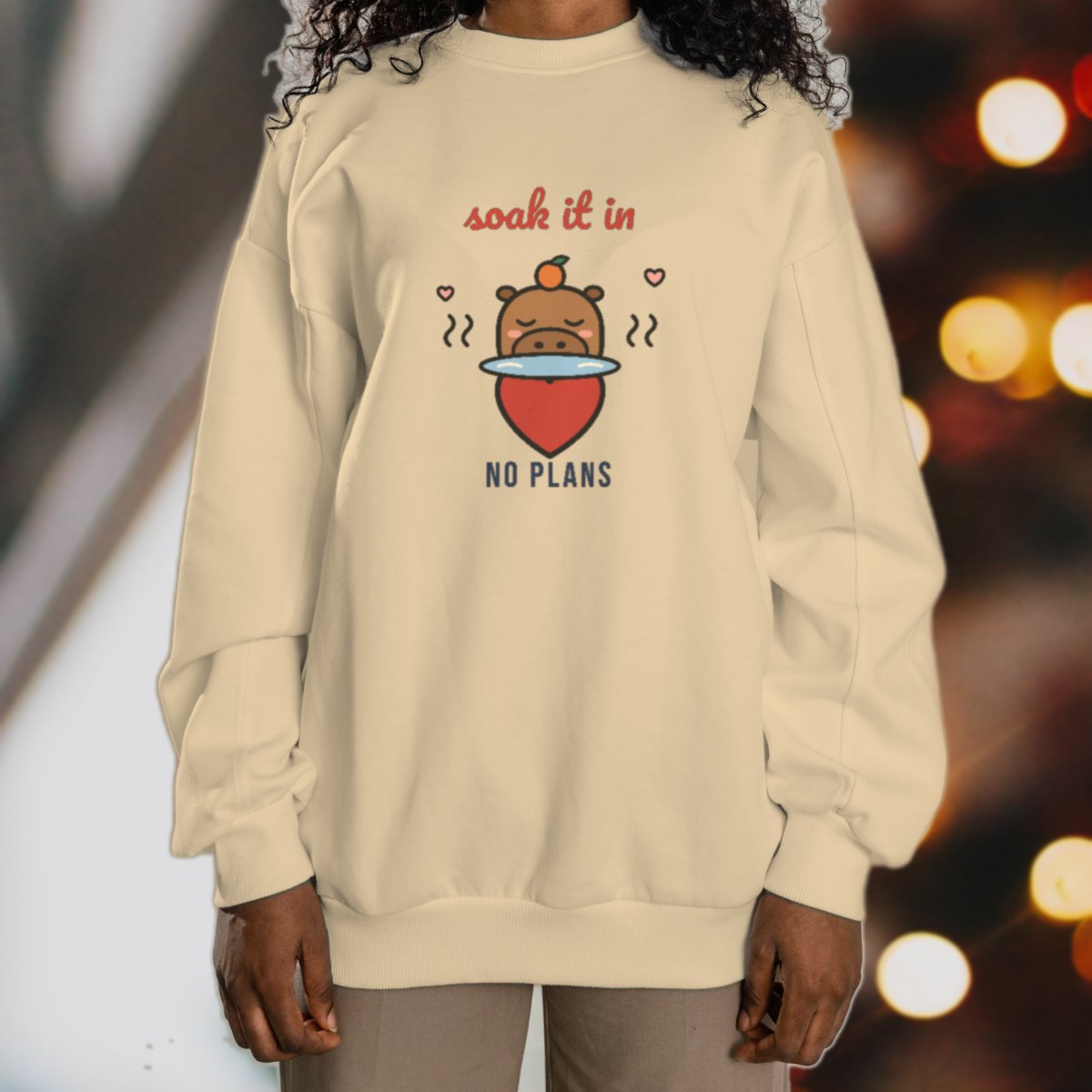 Soak It In Sweatshirt in sand