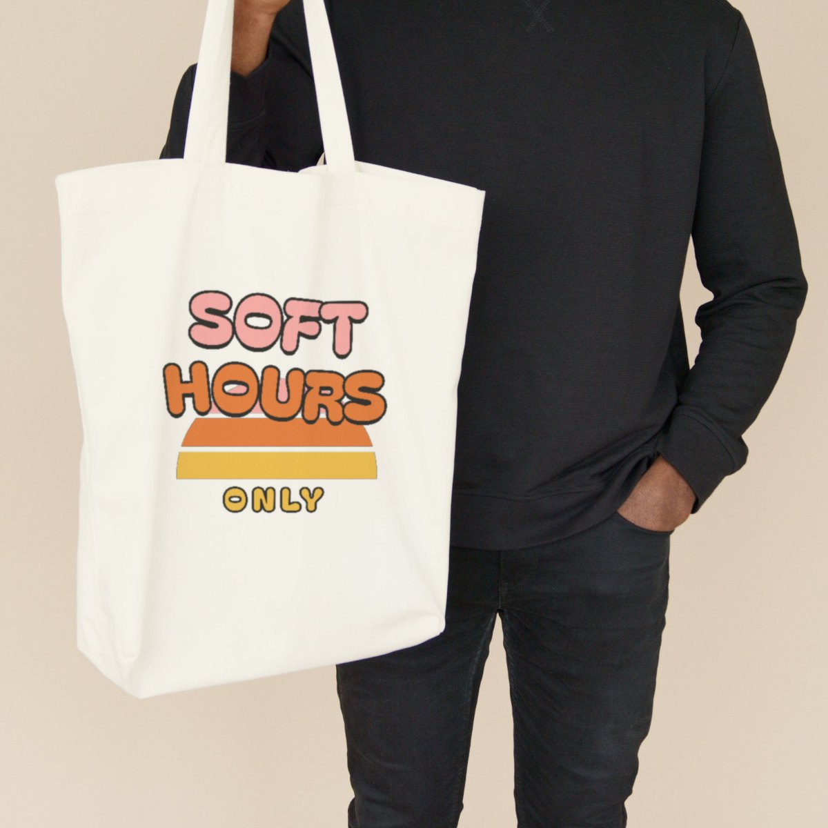 Soft Hours Only Tote Bag in natural