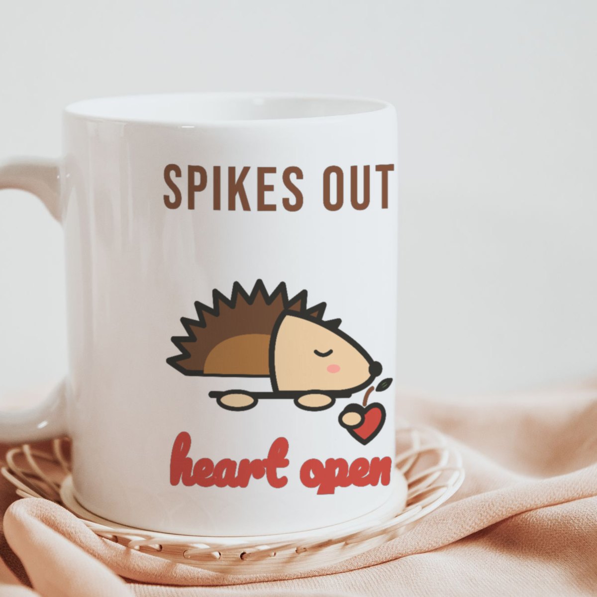 Spikes Out, Heart Open Mug, photo 2