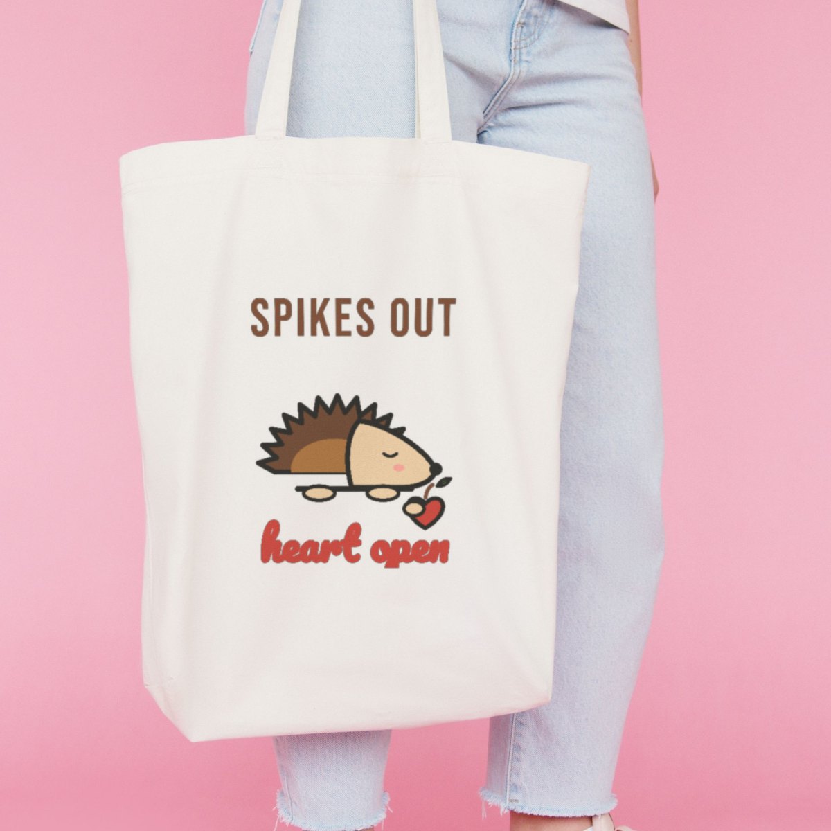 Spikes Out, Heart Open Tote Bag, photo 3