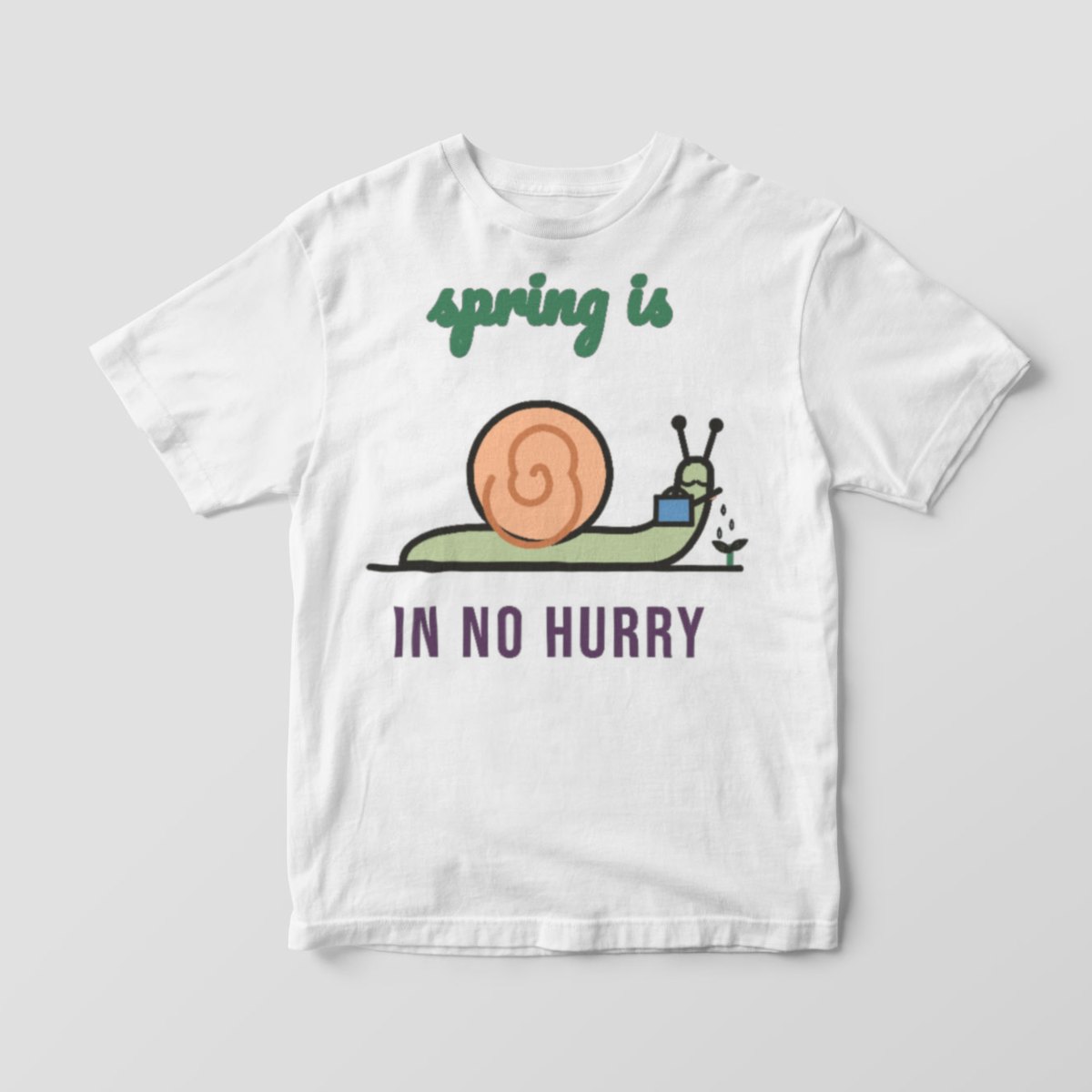 Spring Is in No Hurry Tee in white