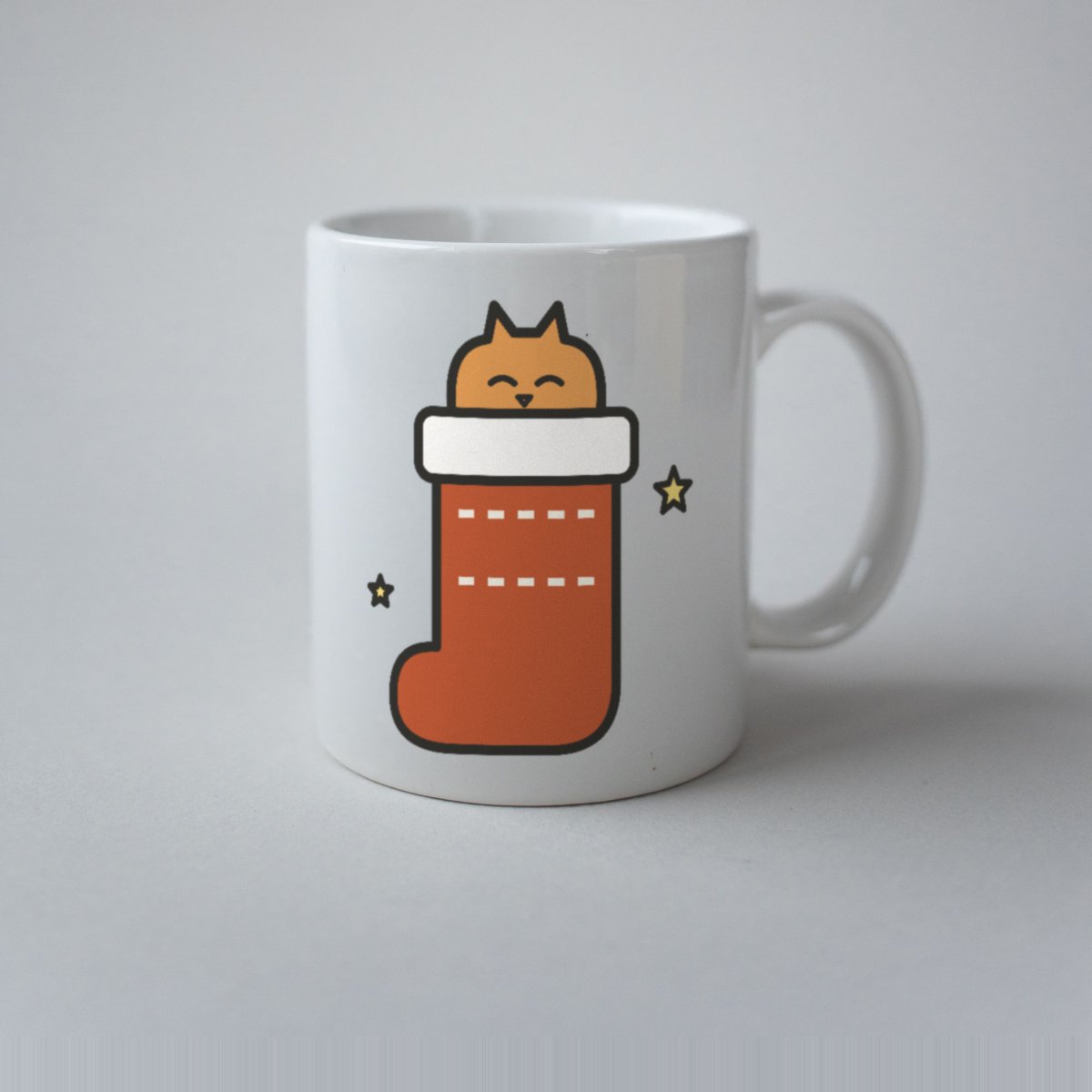 Stocking Loaf Mug in white