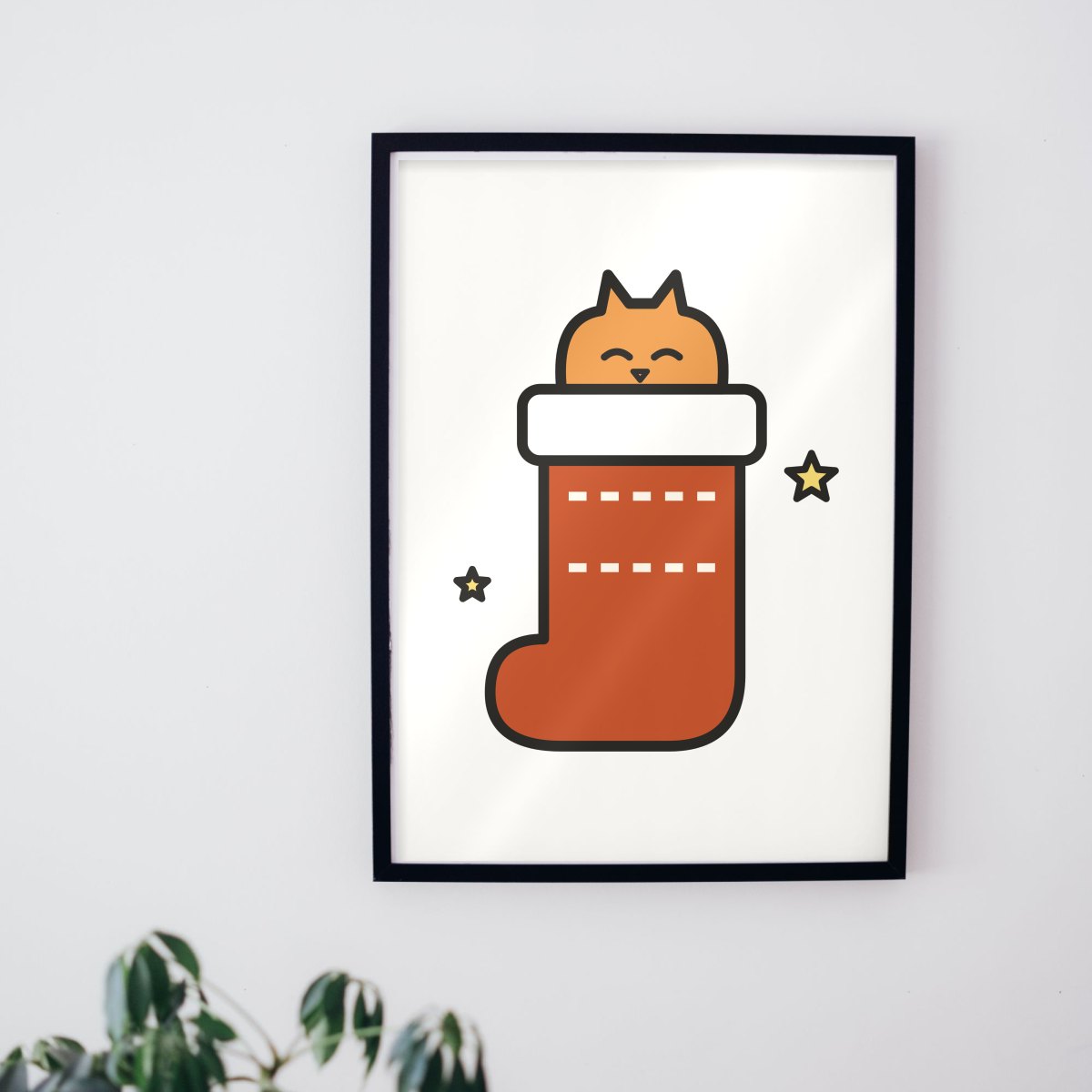 Stocking Loaf Art Print in matte white
