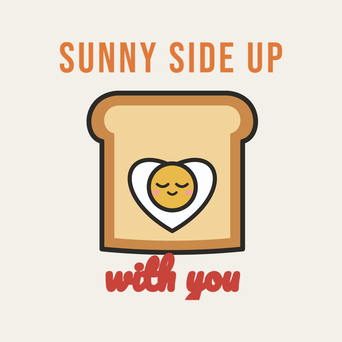 Sunny Side Up With You design, close up