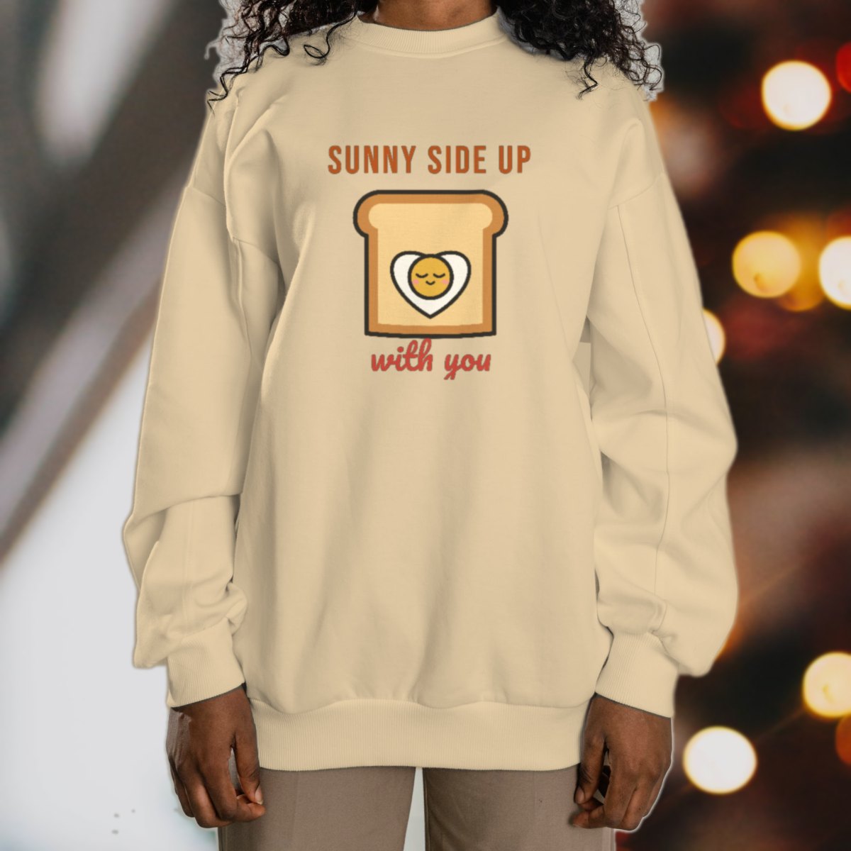 Sunny Side Up With You Sweatshirt in sand