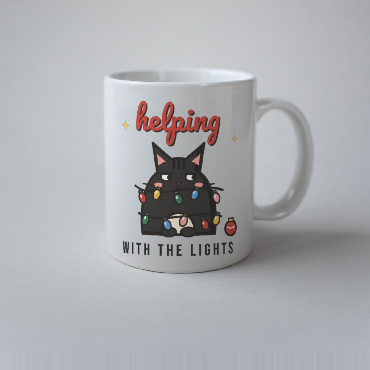 Helping With the Lights Mug in white
