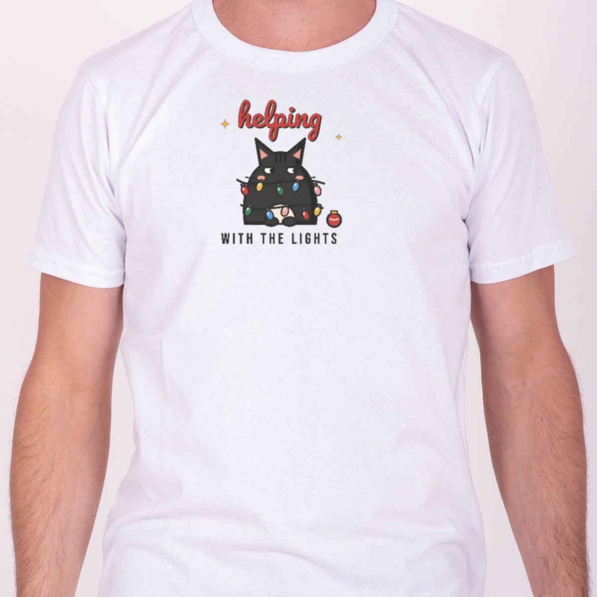 Helping With the Lights Tee in white