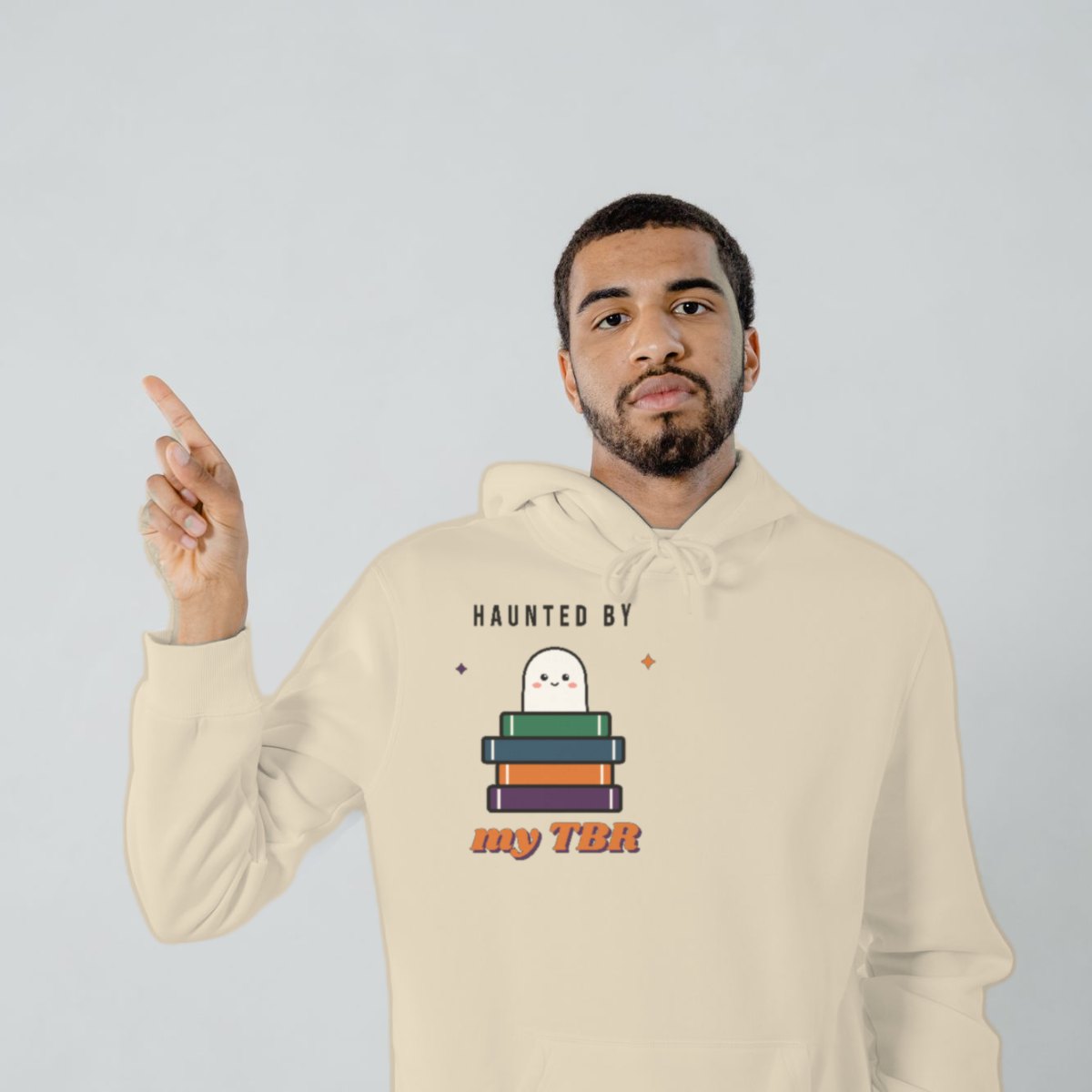 Haunted by My TBR Hoodie in sand