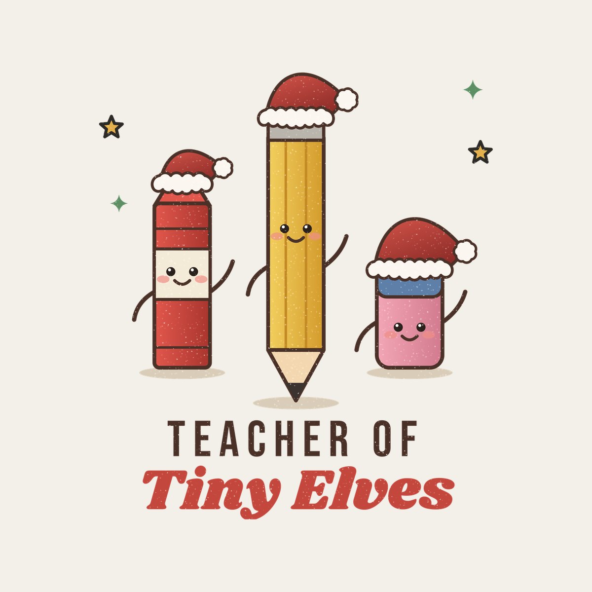 Teacher of Tiny Elves design, close up