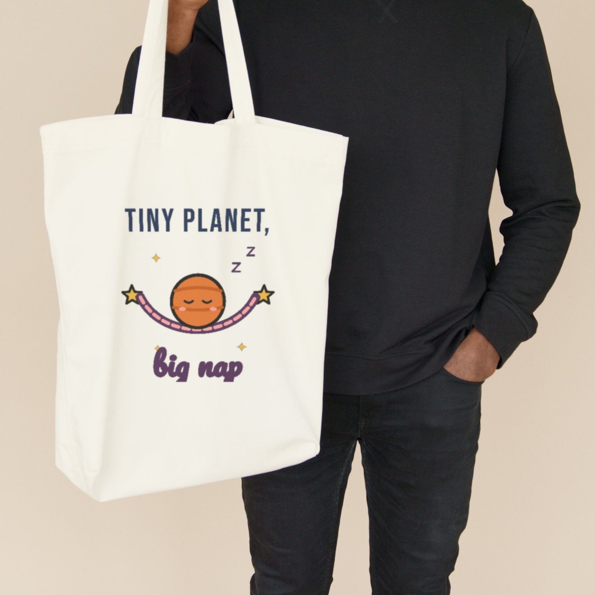 Tiny Planet, Big Nap Tote Bag, photo 3