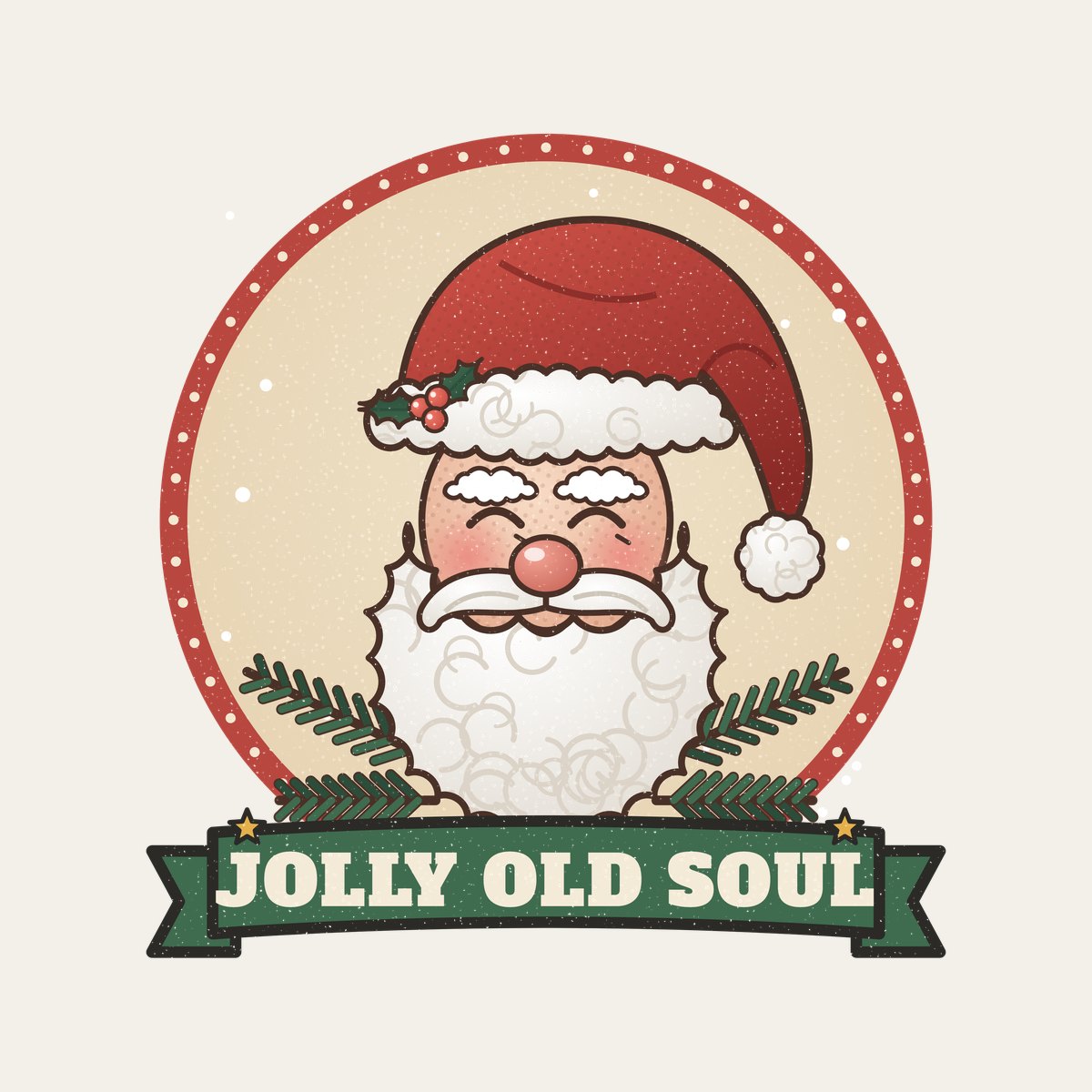 Jolly Old Soul design, close up