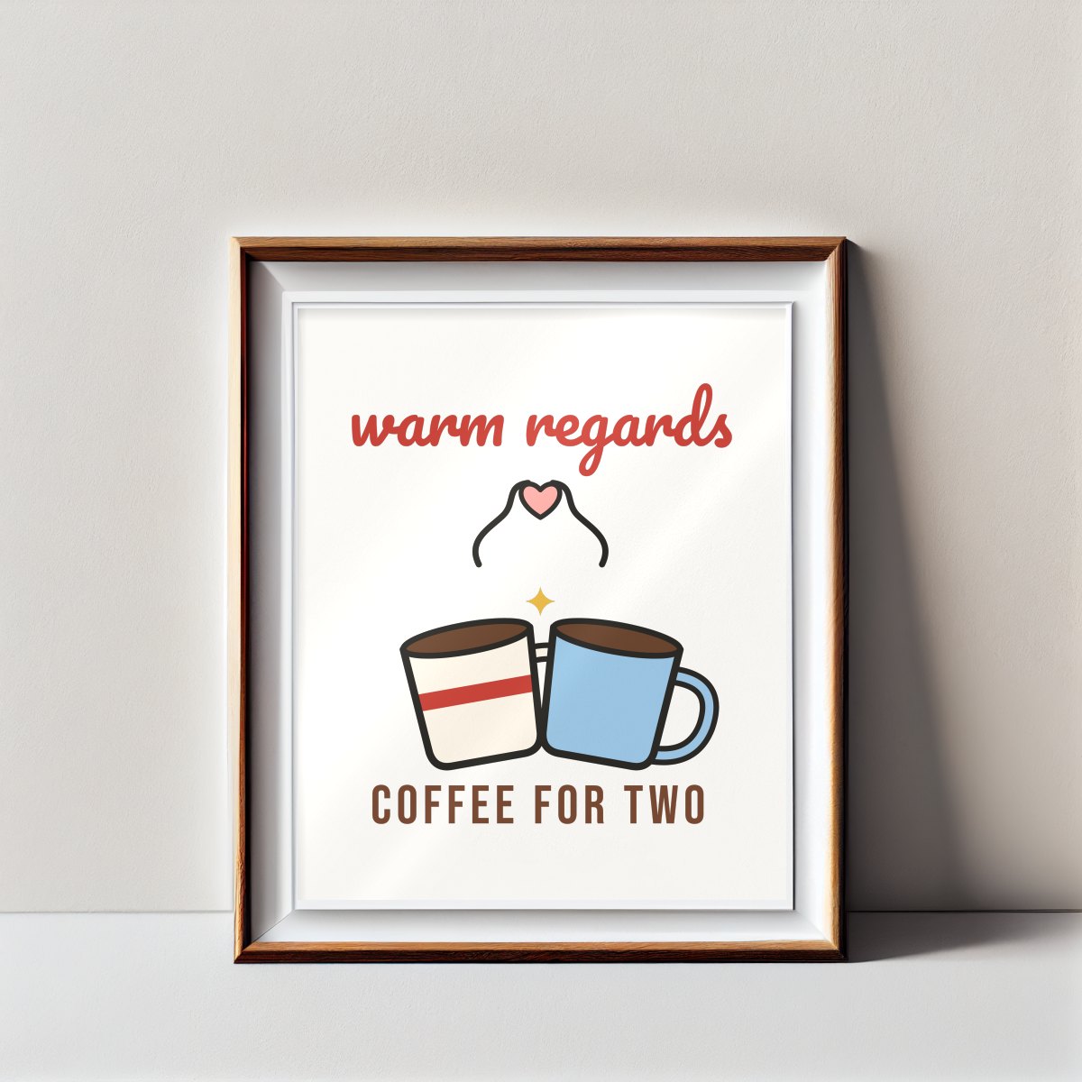 Warm Regards Art Print in matte white