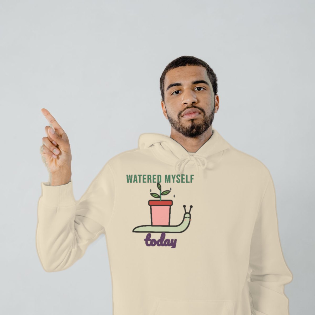 Watered Myself Today Hoodie in sand