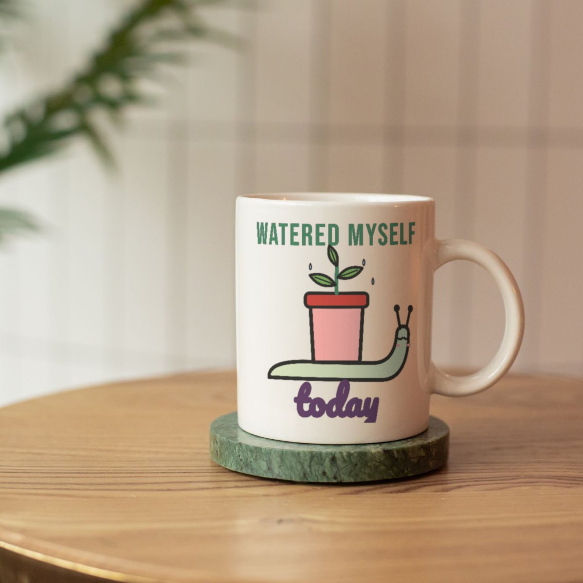 Watered Myself Today Mug in white