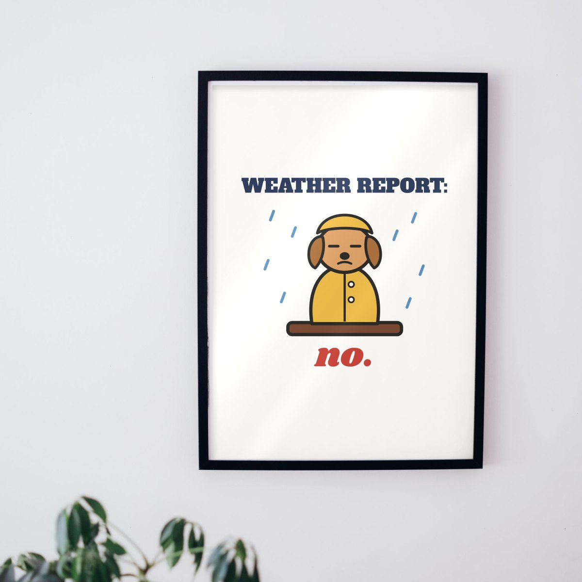 Weather Report: No Art Print in matte white