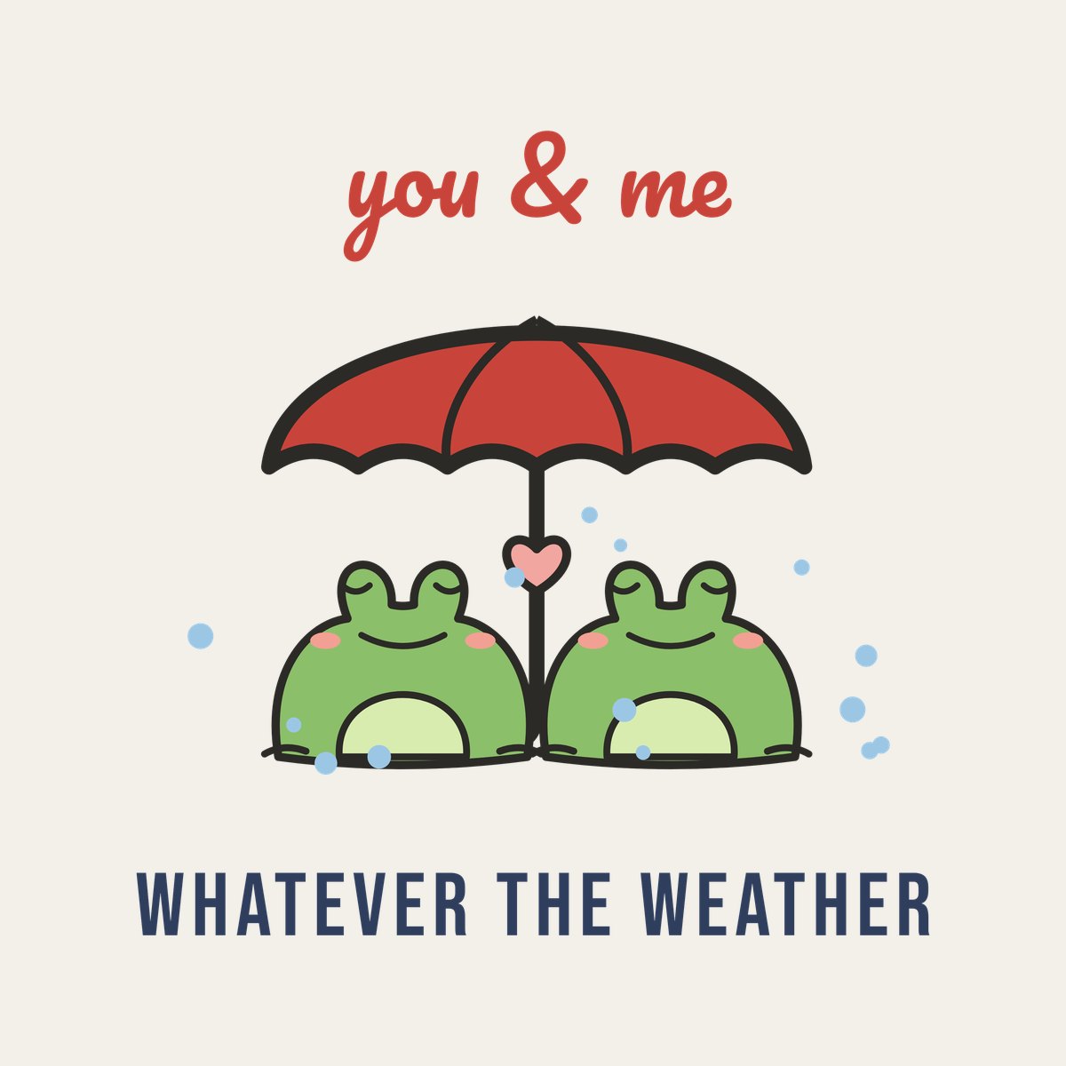 You and Me, Whatever the Weather design, close up