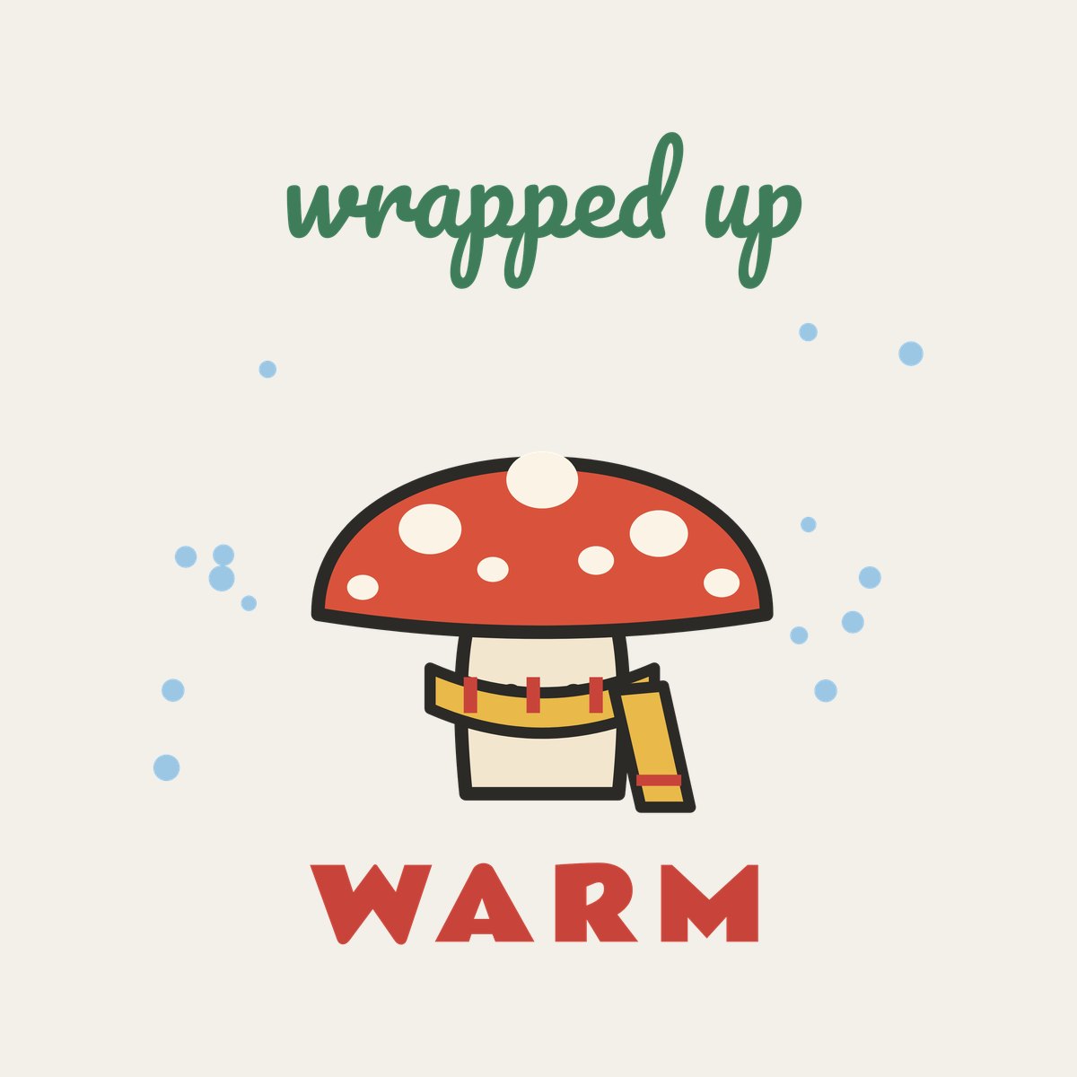 Wrapped Up Warm design, close up
